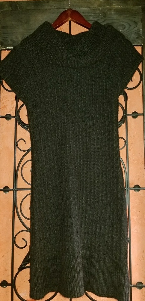 Black knit sweater dress